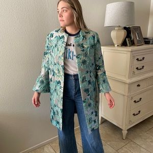 Anthropologie Silk Evening Coat